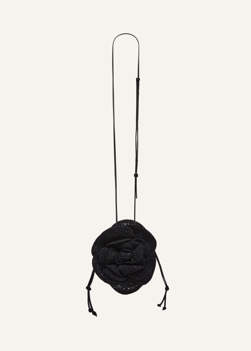 MAGDA BUTRYM Magda bag beads strap in black crochet outlook