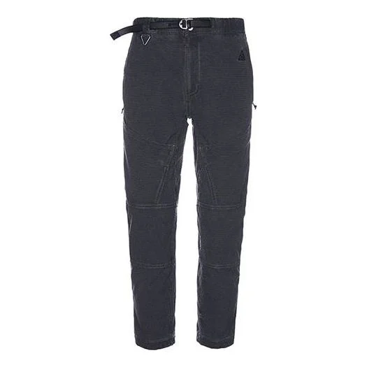 Men's Nike ACG Ease Solid Color Loose Lacing Cropped Casual Pants/Trousers Autumn Black DH3108-010 - 1