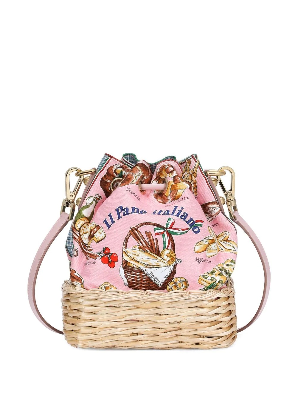 logo-plaque bucket bag - 2