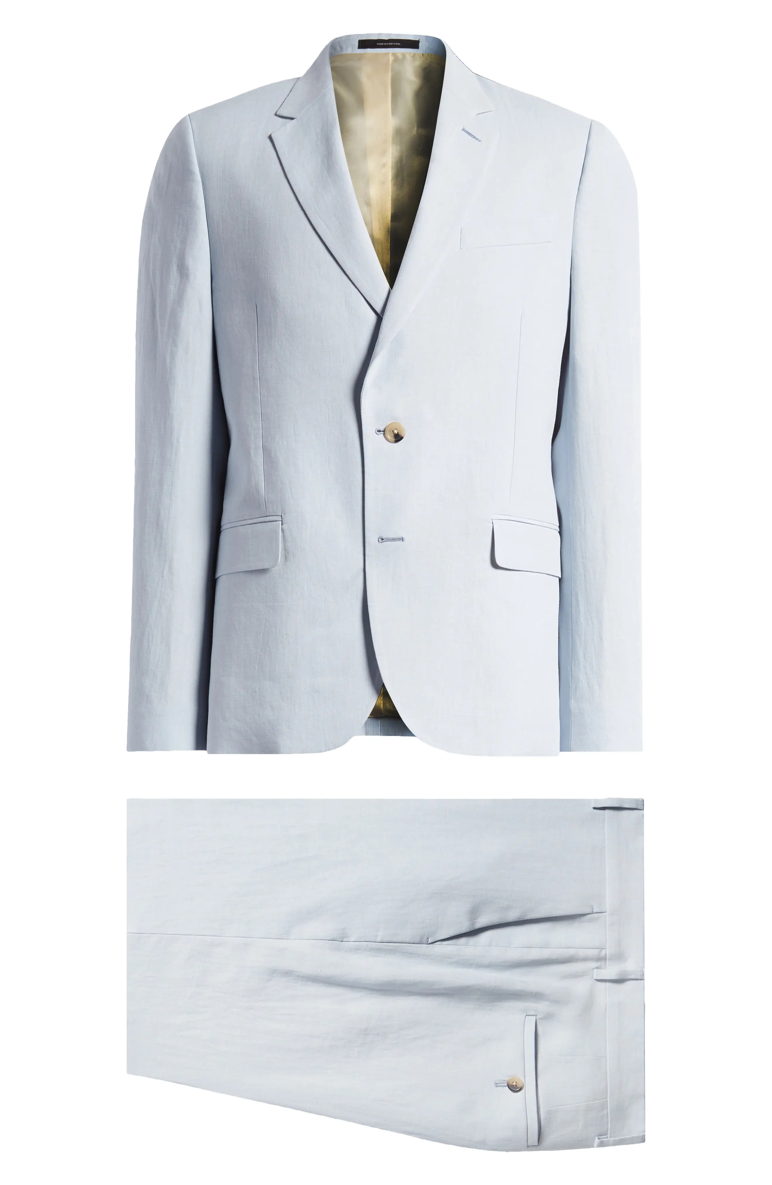 Tailored Fit Solid Linen Suit - 1