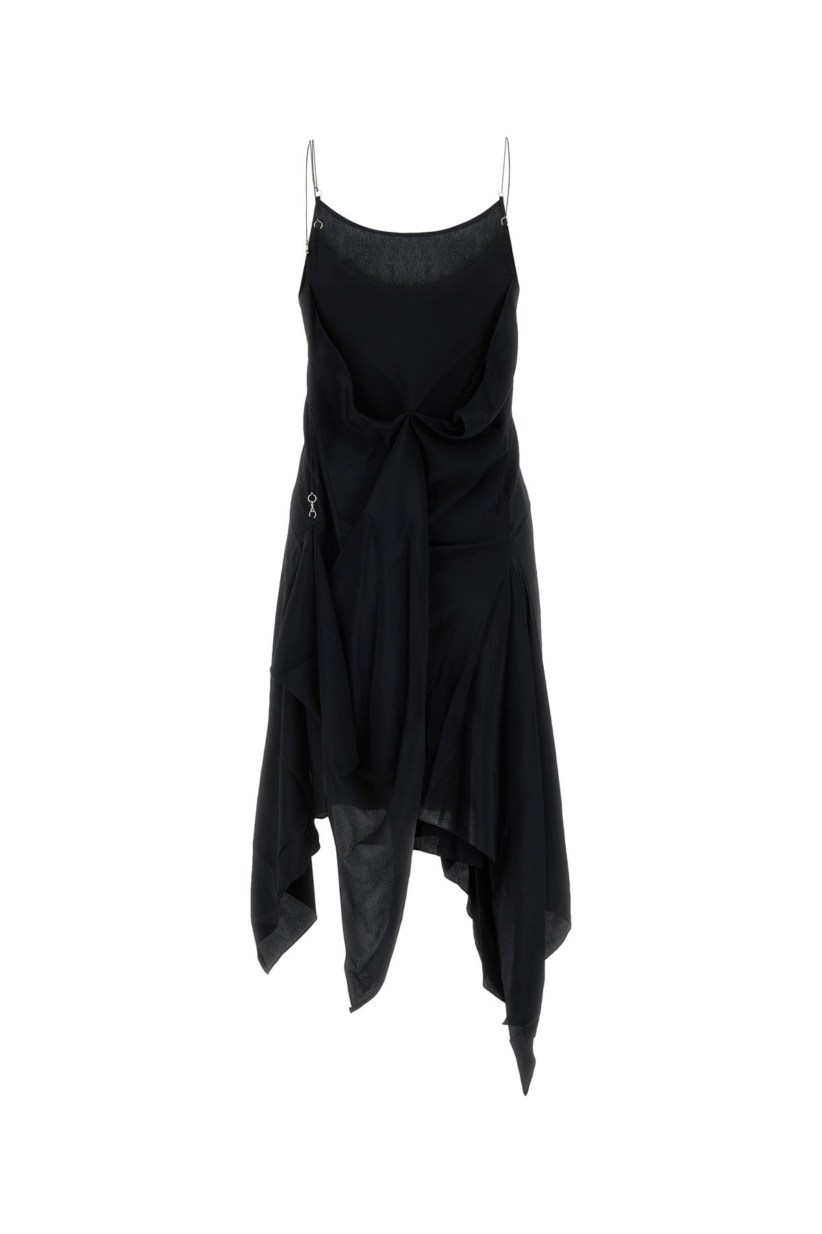 Black acetate blend Jogakbo dress - 2