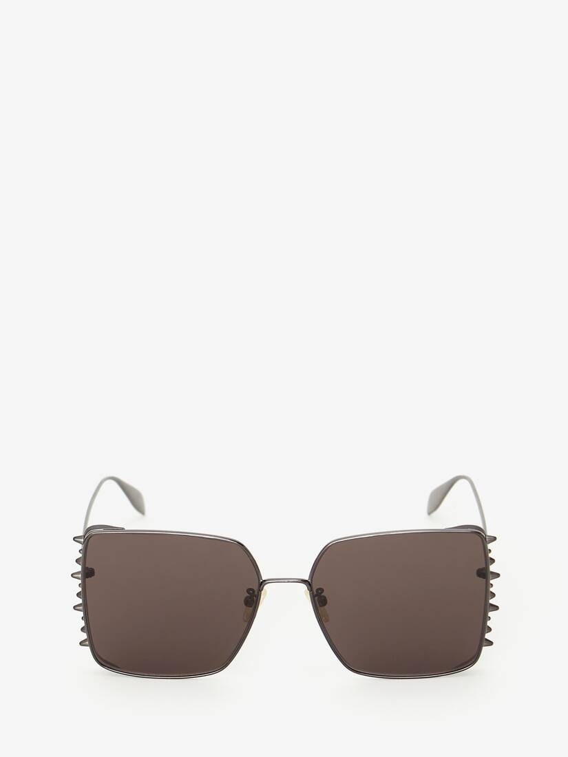 Punk Stud Square Sunglasses in Ruthenium - 1