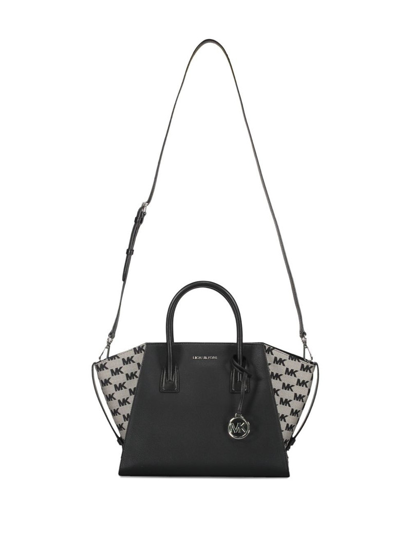 Avril leather logo-plaque tote bag 5