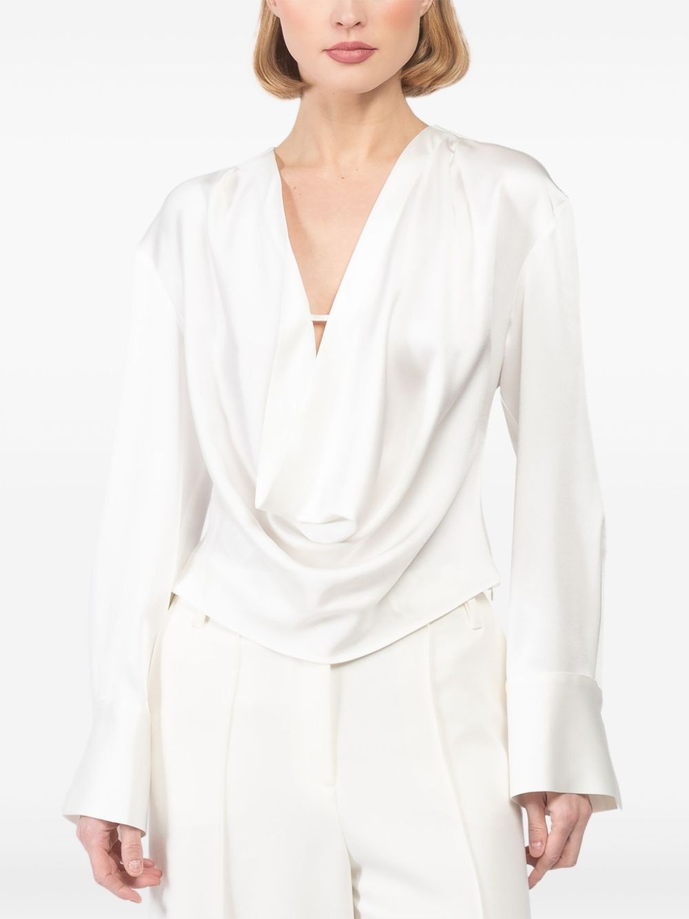 draped blouse - 4