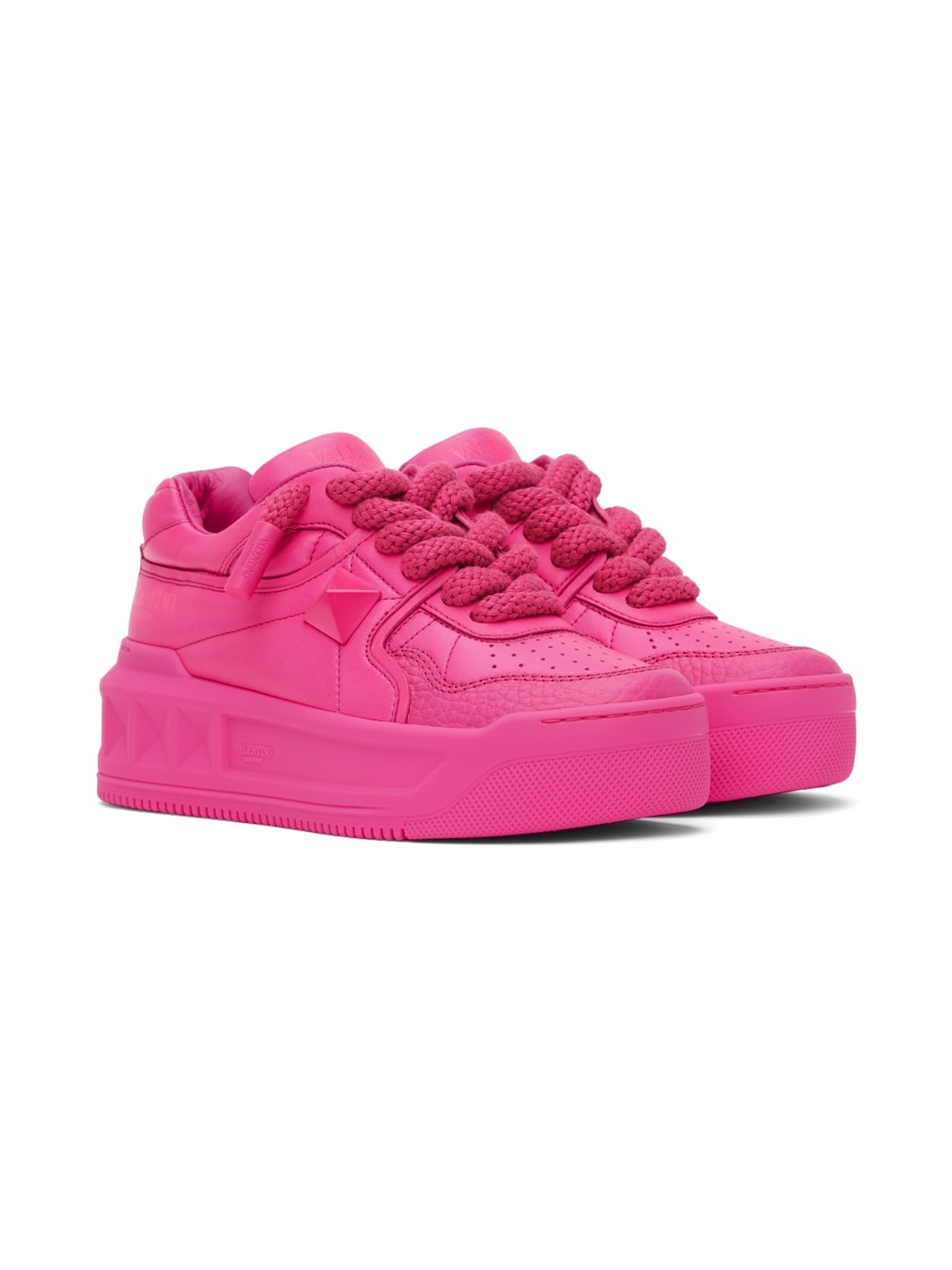 Pink One Stud XL Sneakers - 4