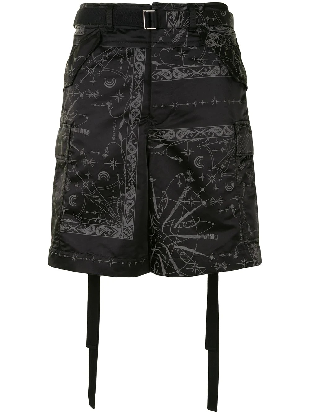 cosmic print cargo shorts - 1