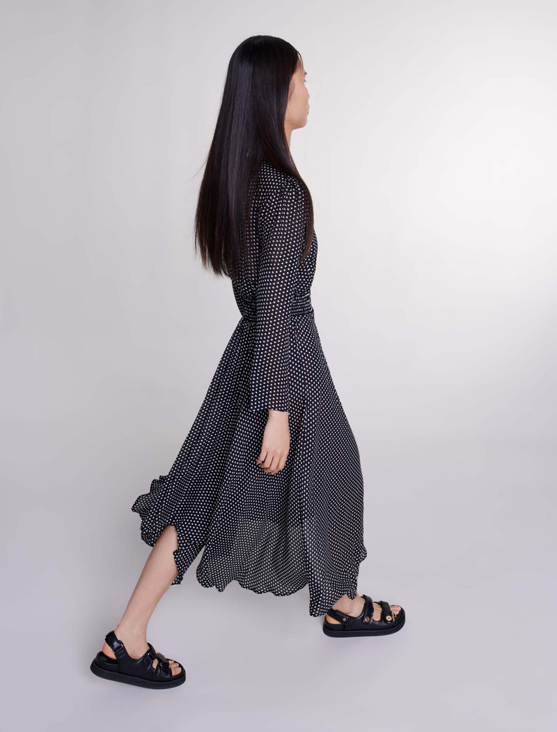 Mid-length polka dot dress 7