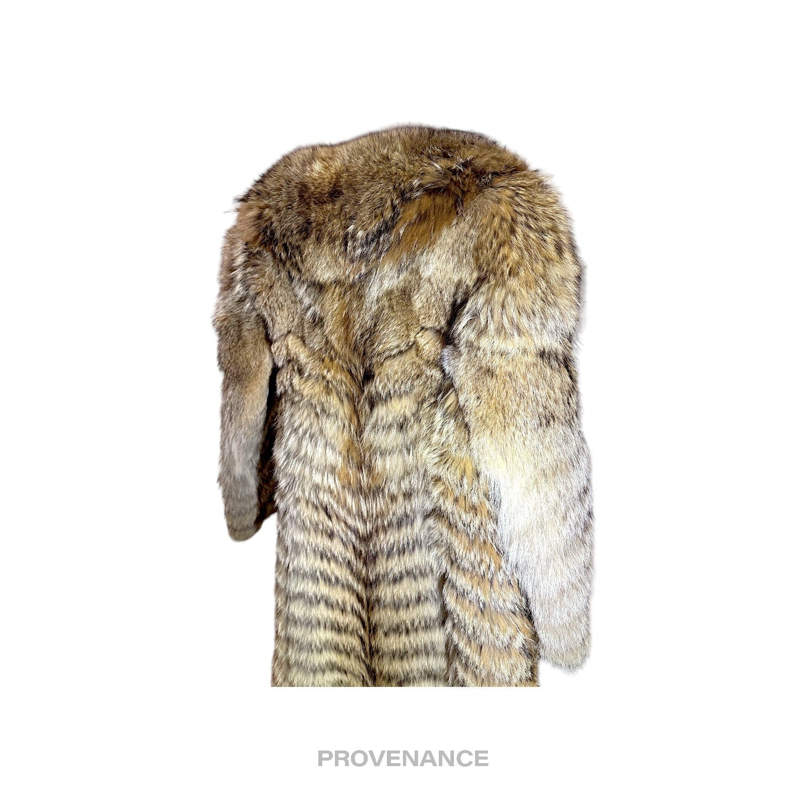 Coyote - Coyote Full-Length Fur Coat - Brown Herringbone - 6