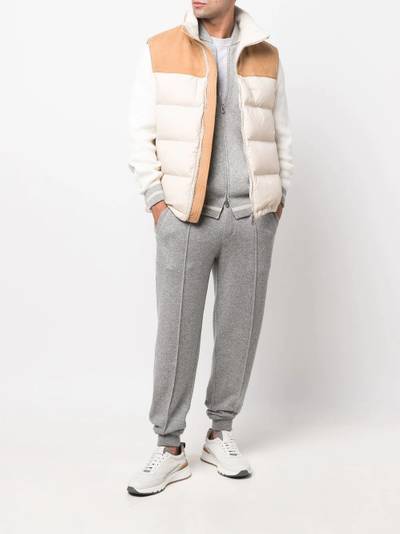 Brunello Cucinelli panelled zip-up gilet outlook