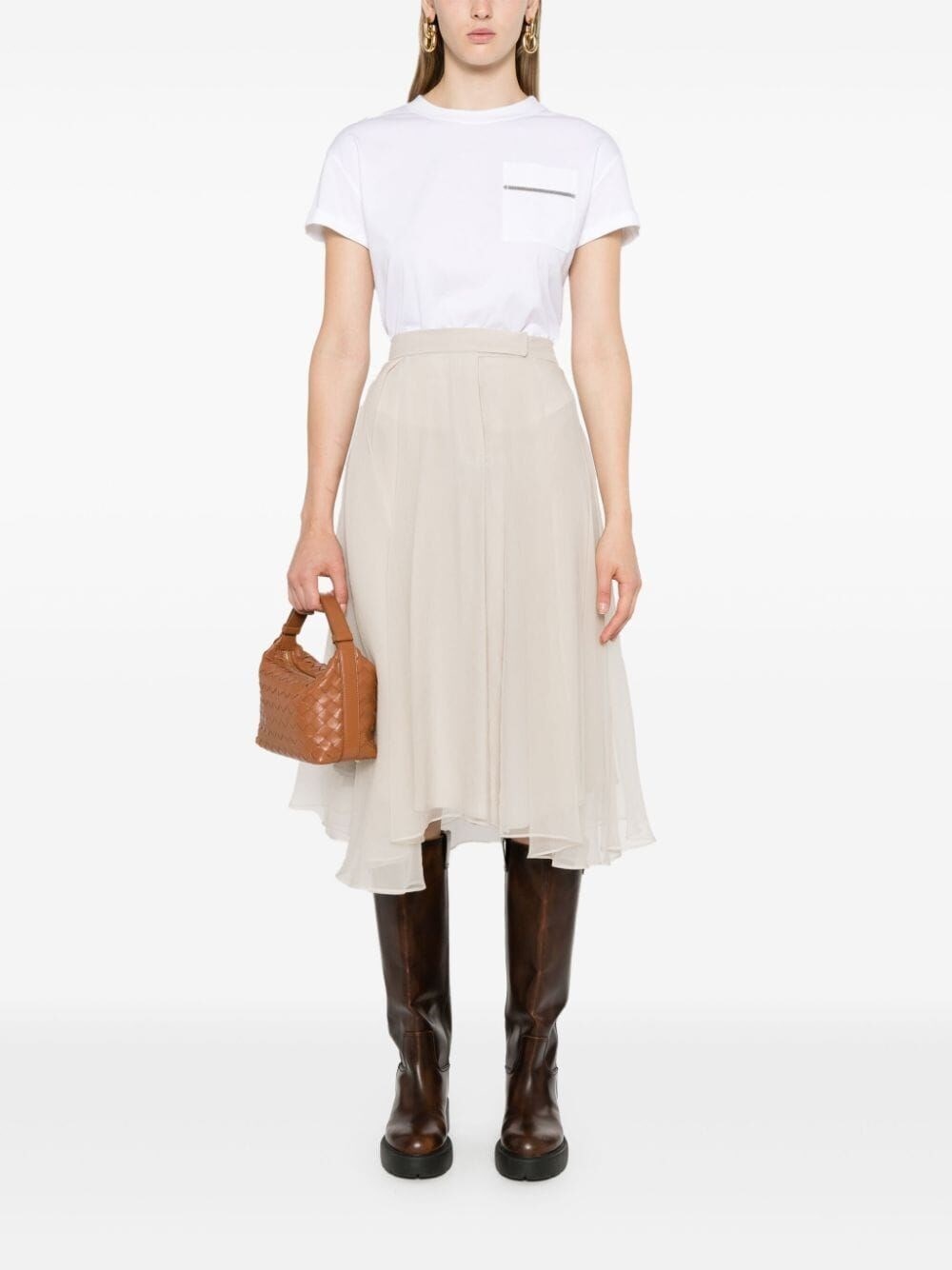 Brunello Cucinelli T-Shirt With Shiny Pocket Detail