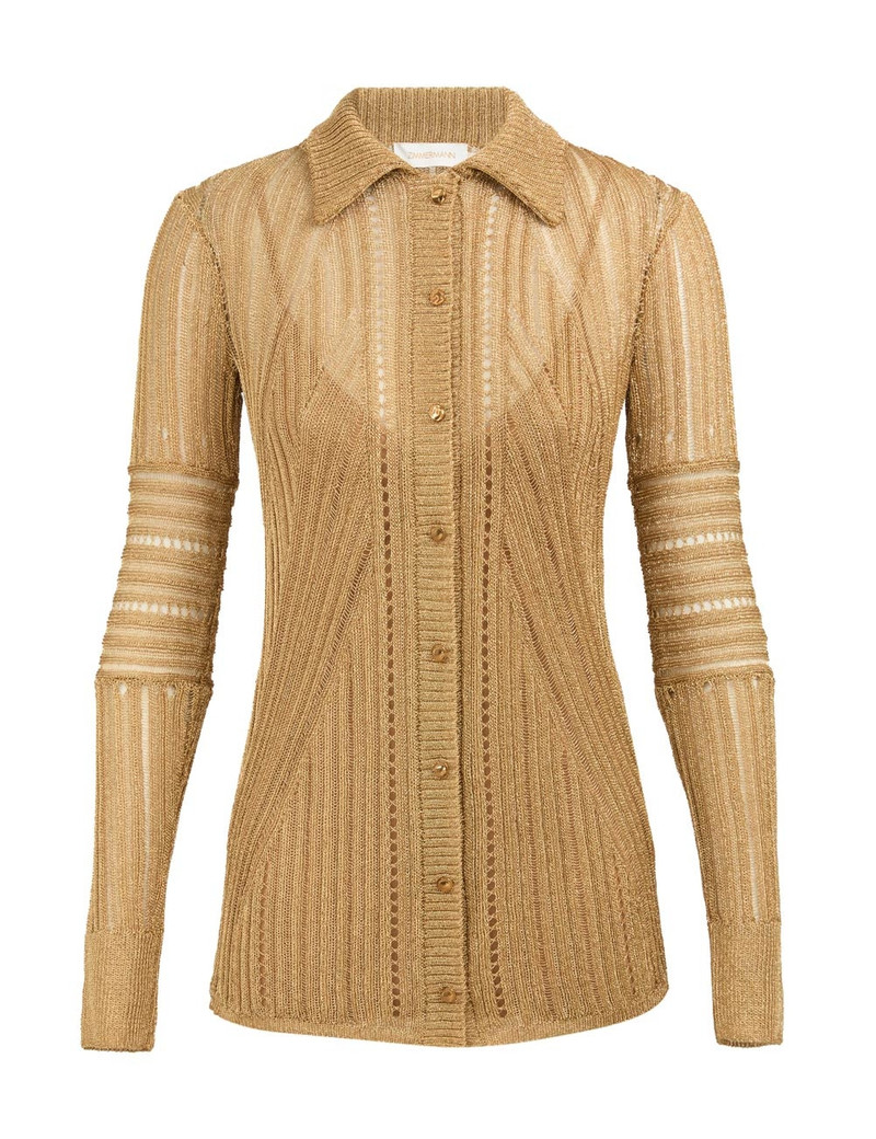 REBELLION METALLIC KNIT SHIRT 1