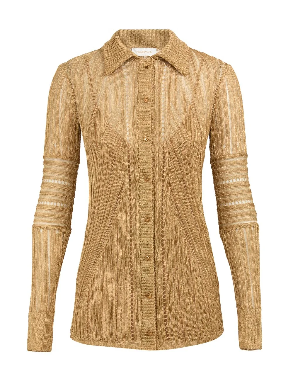 REBELLION METALLIC KNIT SHIRT - 1