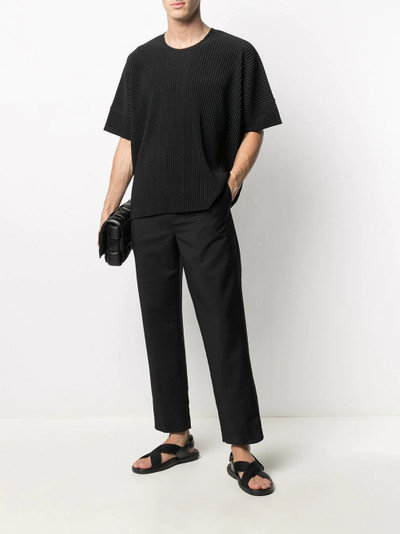 ISSEY MIYAKE ribbed round-neck T-shirt outlook