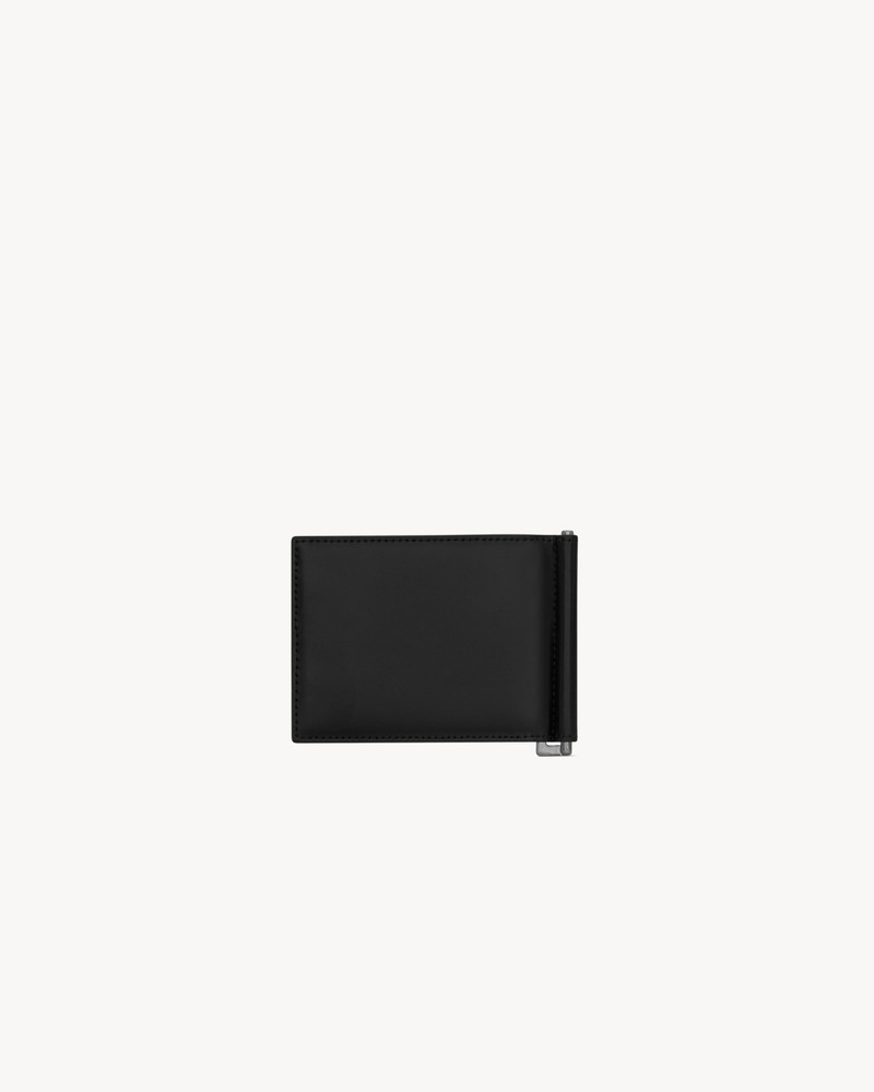 SAINT LAURENT TINY CASSANDRE BILL CLIP WALLET IN MATTE LEATHER outlook
