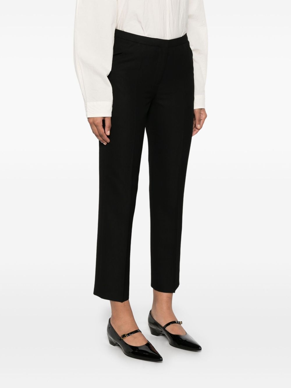 cropped straight-leg trousers - 3