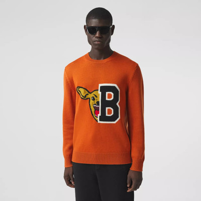 Burberry Varsity Graphic Merino Wool Jacquard Sweater outlook