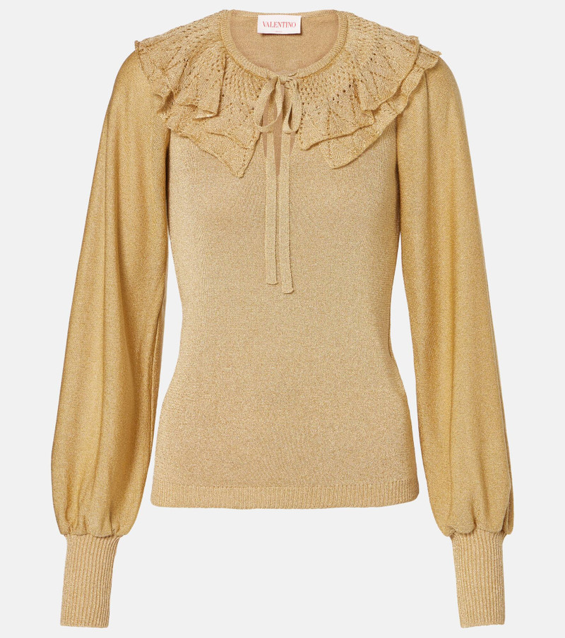 Ruffled lamé sweater 1