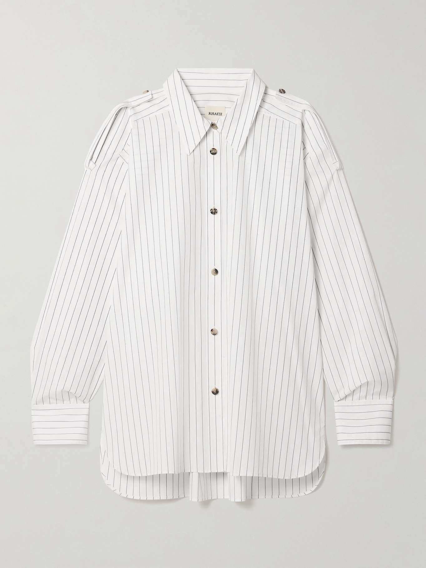 Tamal oversized striped cotton-poplin shirt - 1