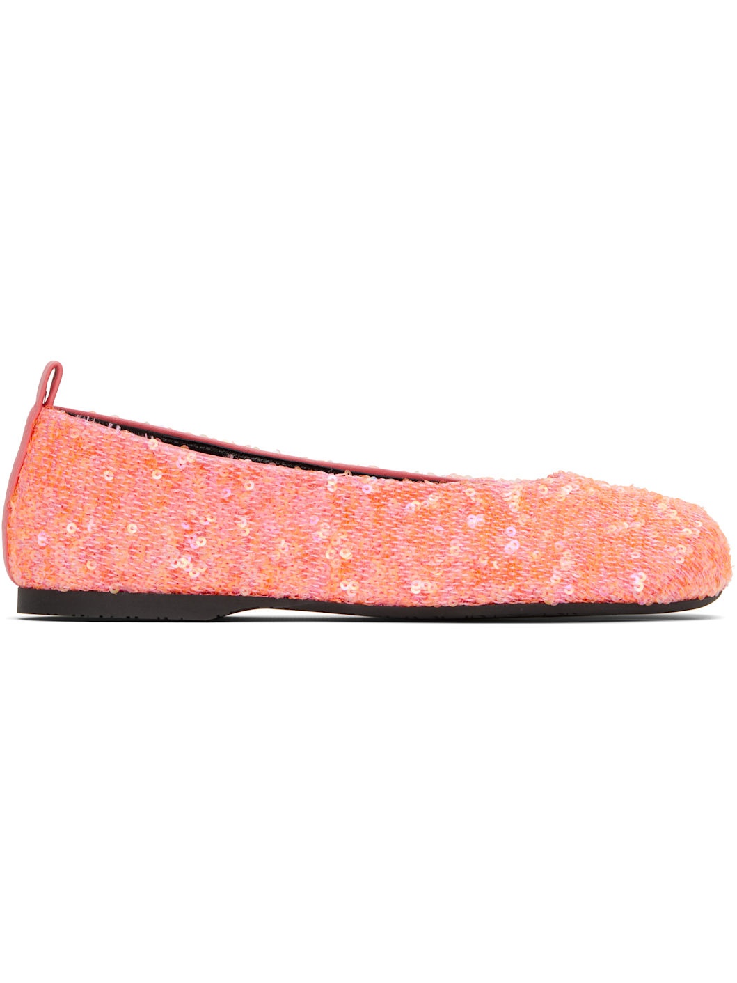 Pink All-Over Sequin Ballerina Flats - 1