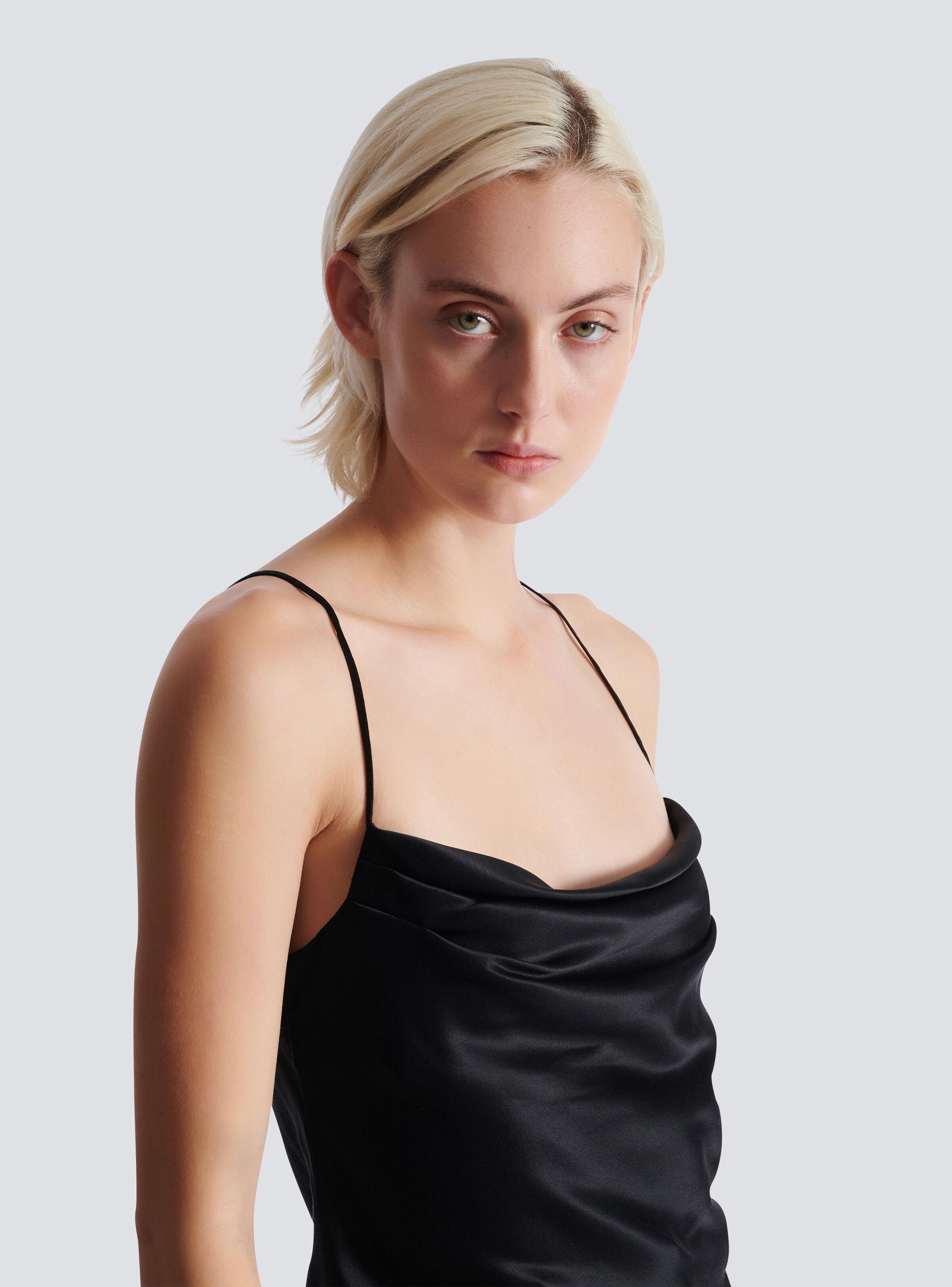 Draped satin top - 7