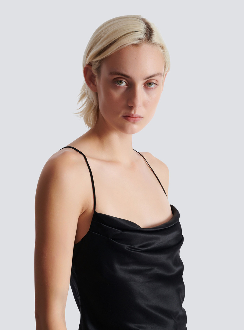 Draped satin top 7
