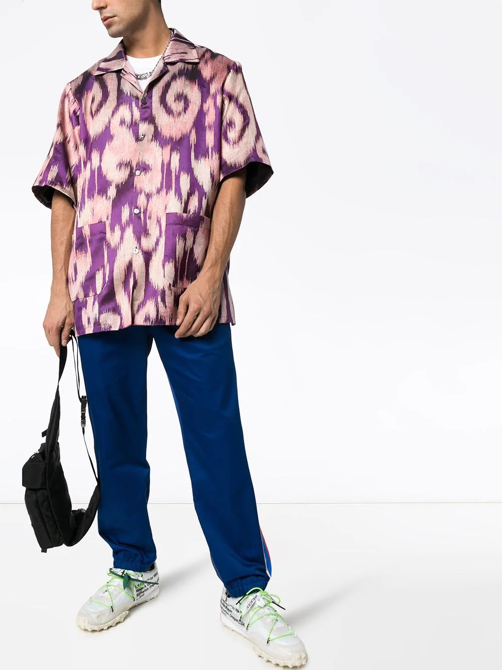 swirl print bowling shirt - 2