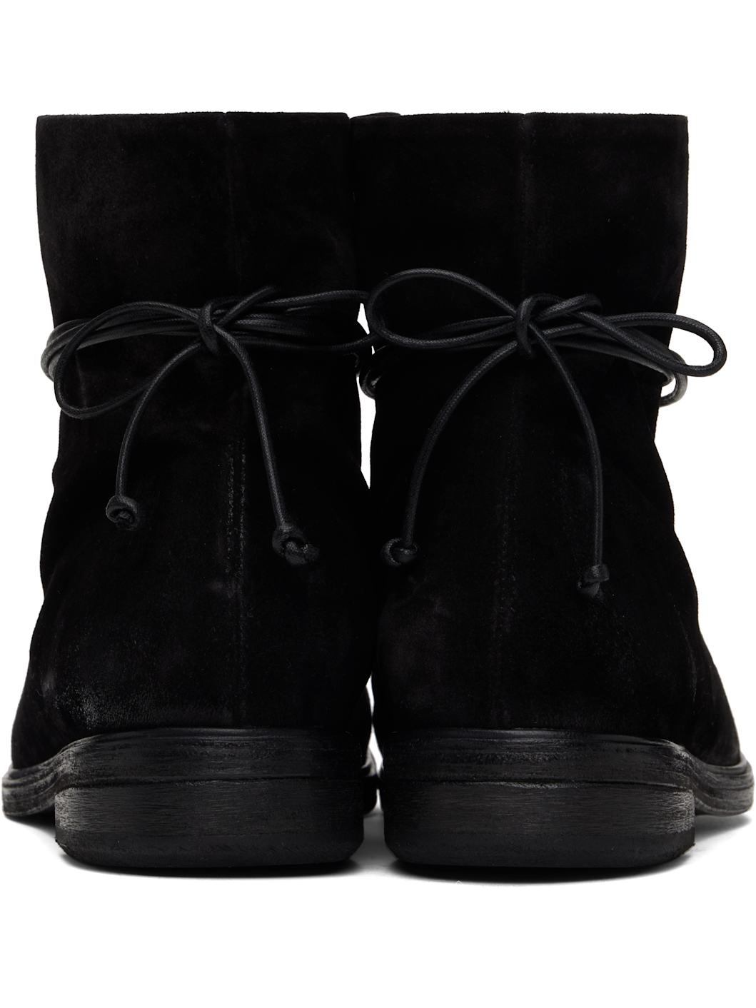 Marsèll Black Zucca Media Lace-Up Ankle Boots | REVERSIBLE