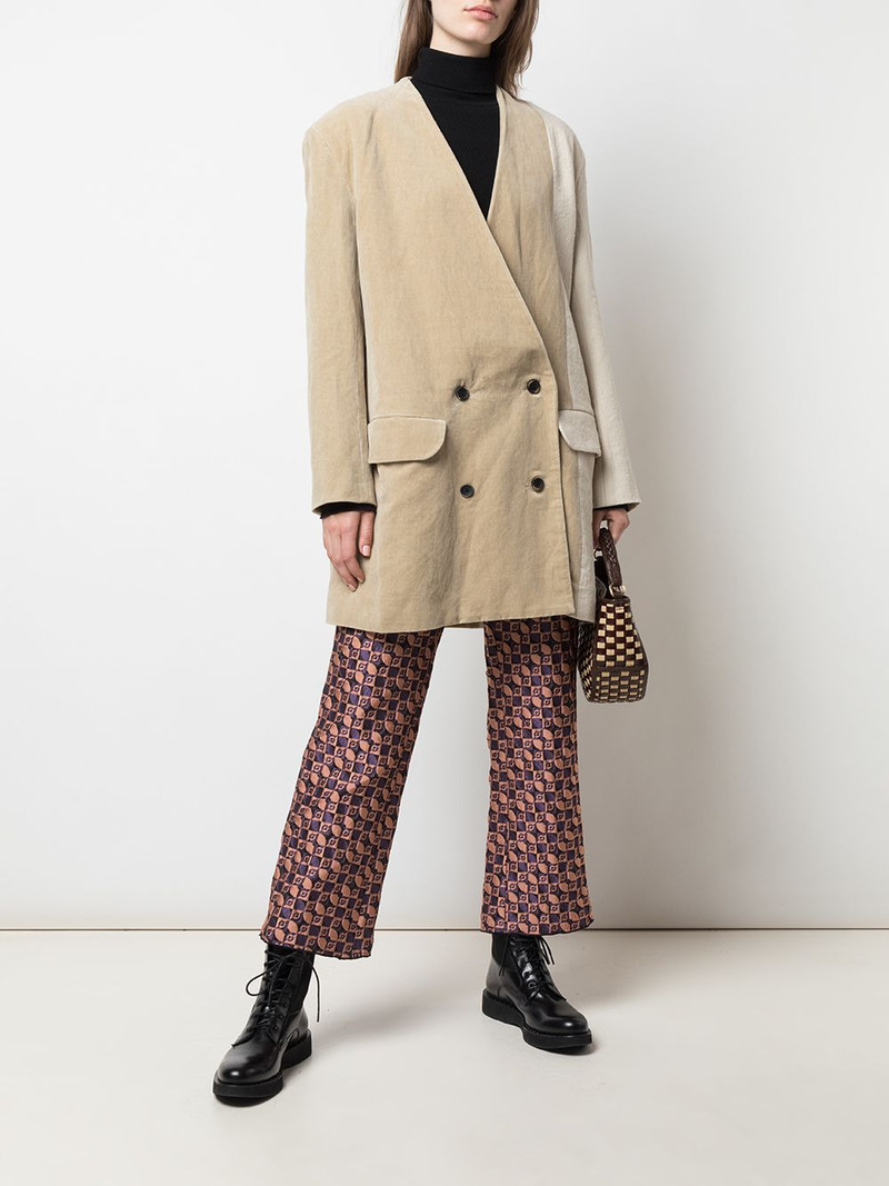 UMA WANG oversized double-breasted blazer outlook