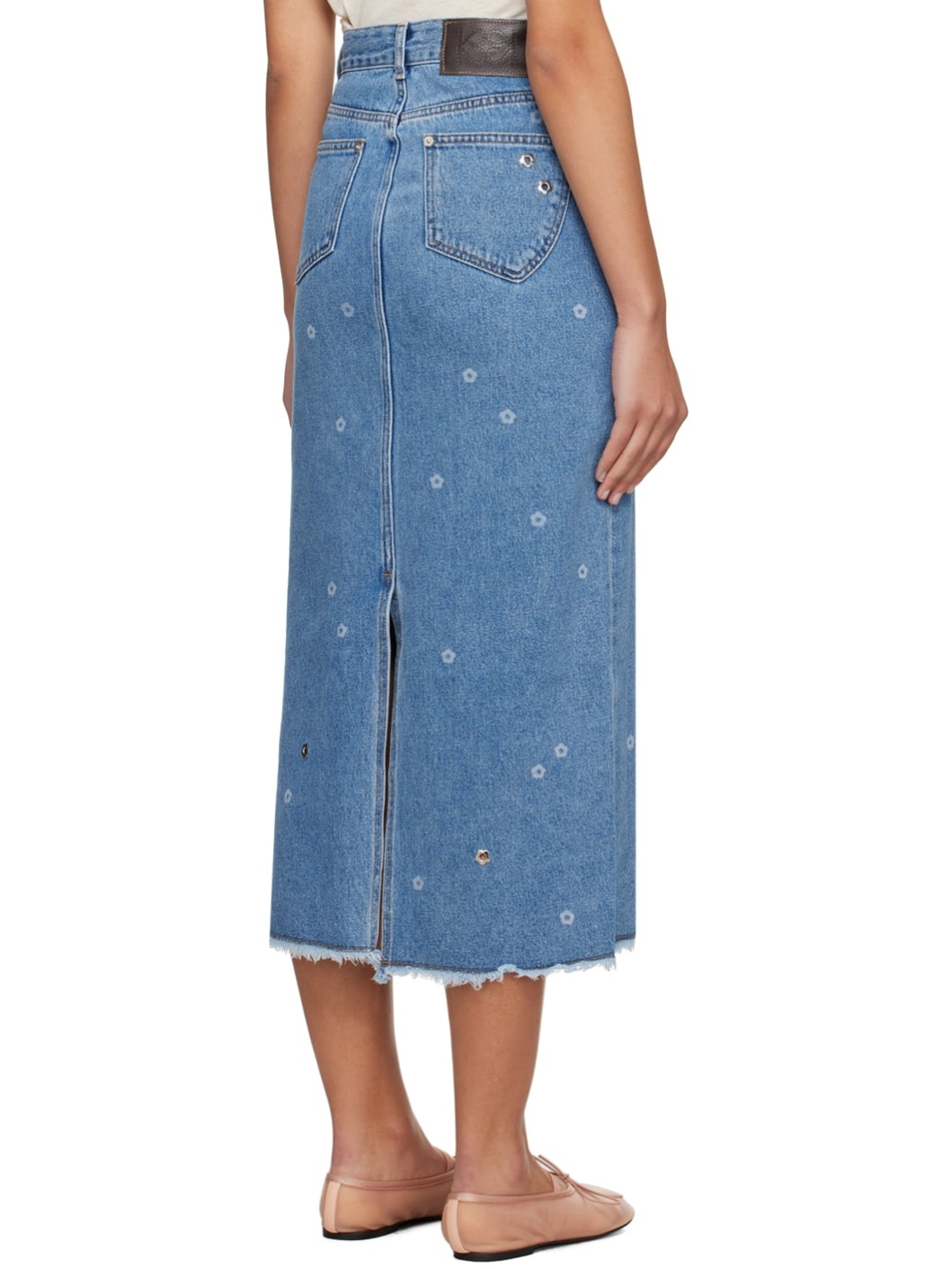 スカート Blue Flower Denim Skirt Unlimited Style: Iconic Denim Flower Skirts | Mabel Love Co