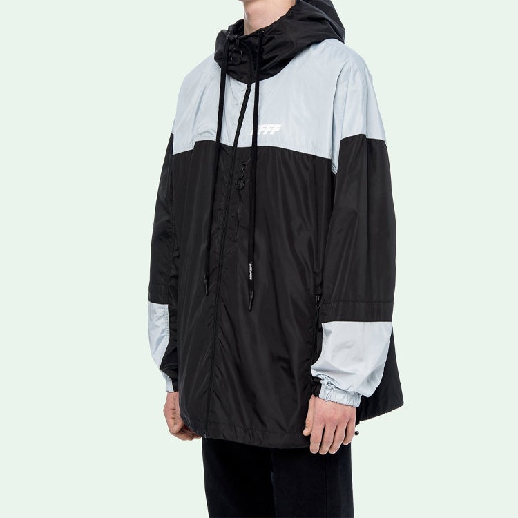 Off-White Mens Black White Splicing Jacket OMEA169E19E060031091 - 4