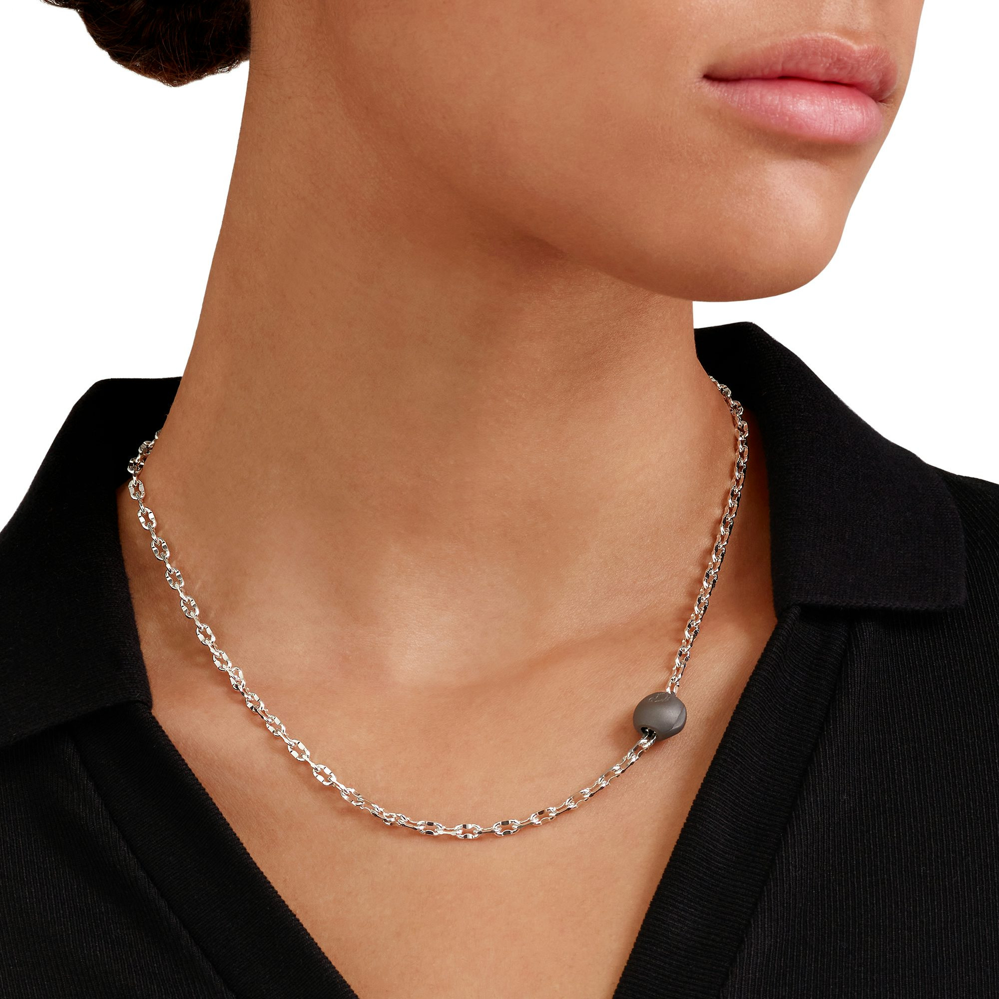 PEPITA NECKLACE SILVER & TITANIUM - 3