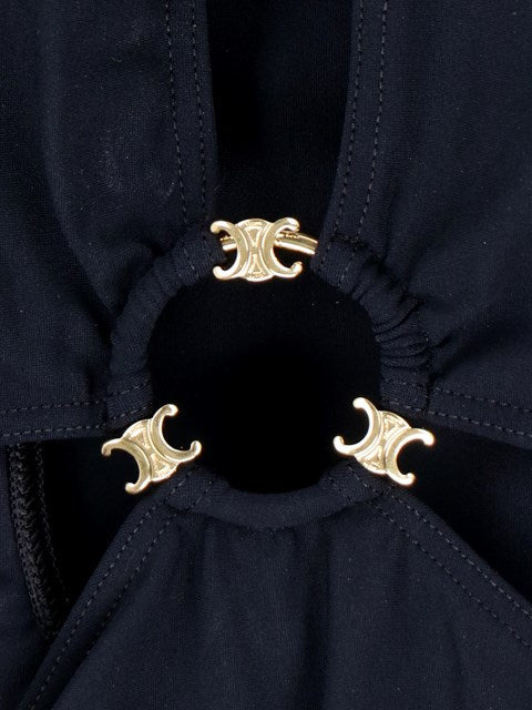 Celine Women "Triomphe" Ring Swimsuit - 3