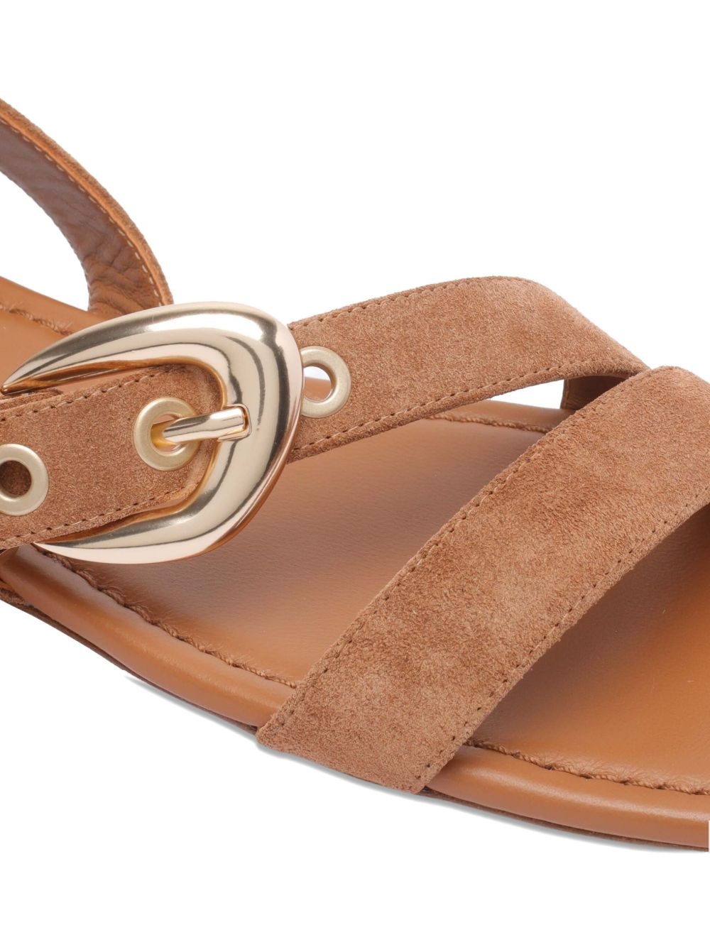 suede flat sandals - 4
