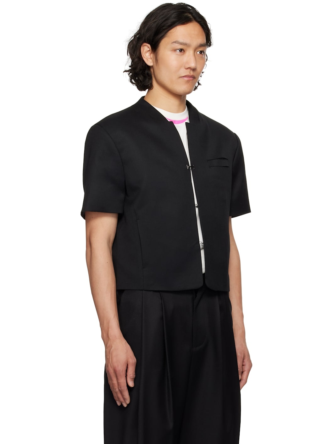 Black Set-Up Blazer Overshirt - 2