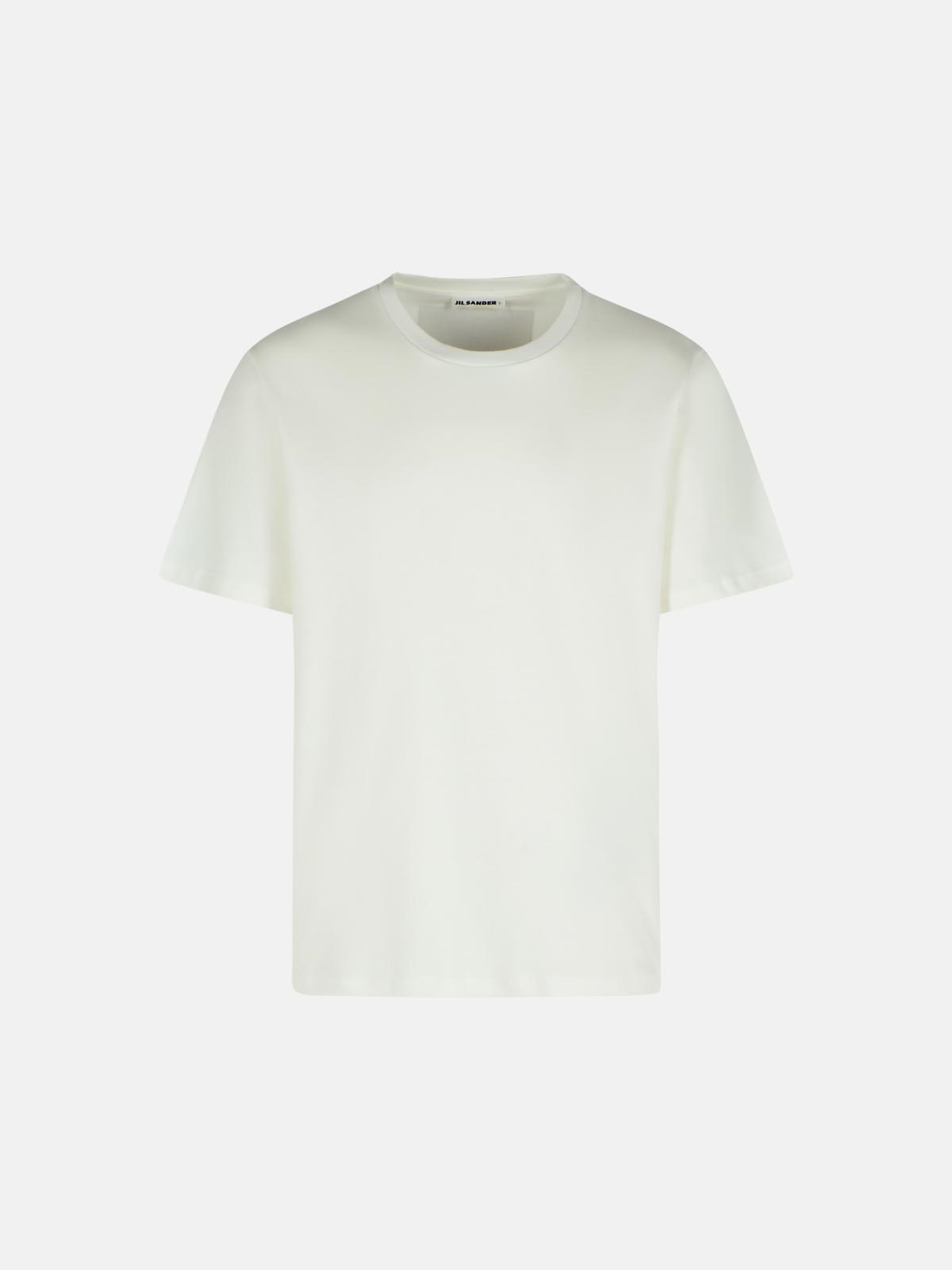 WHITE COTTON T-SHIRT - 1