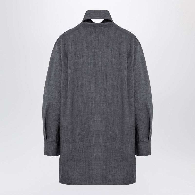 Jil Sander Grey Wool Shirt With Scarf Women - 2