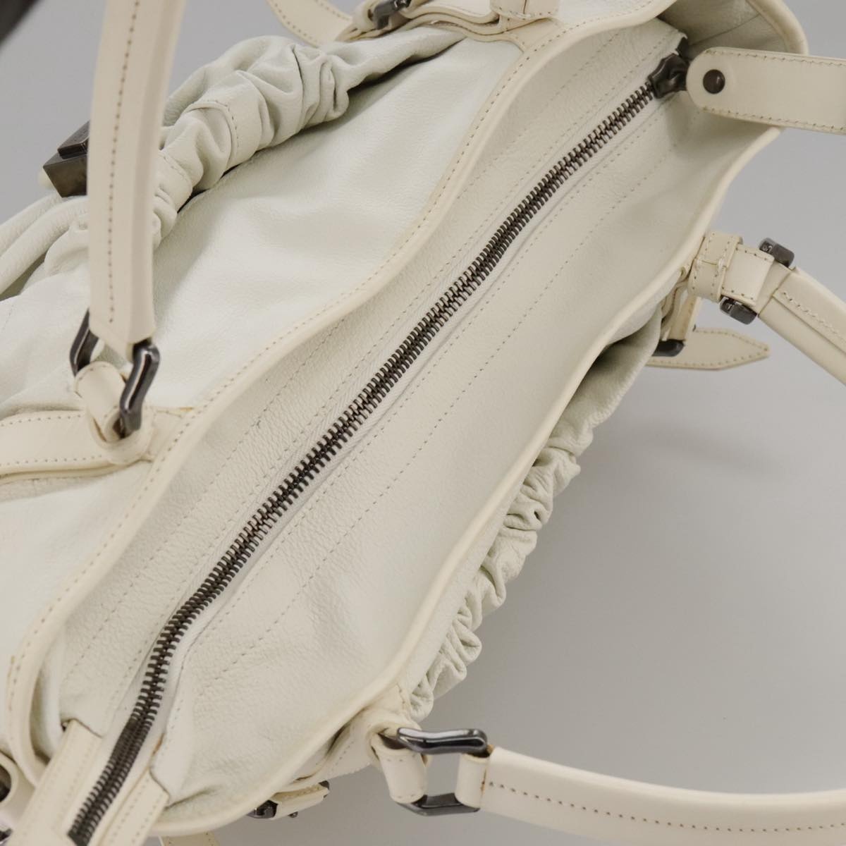 Burberry Tote Bag Leather White - 6