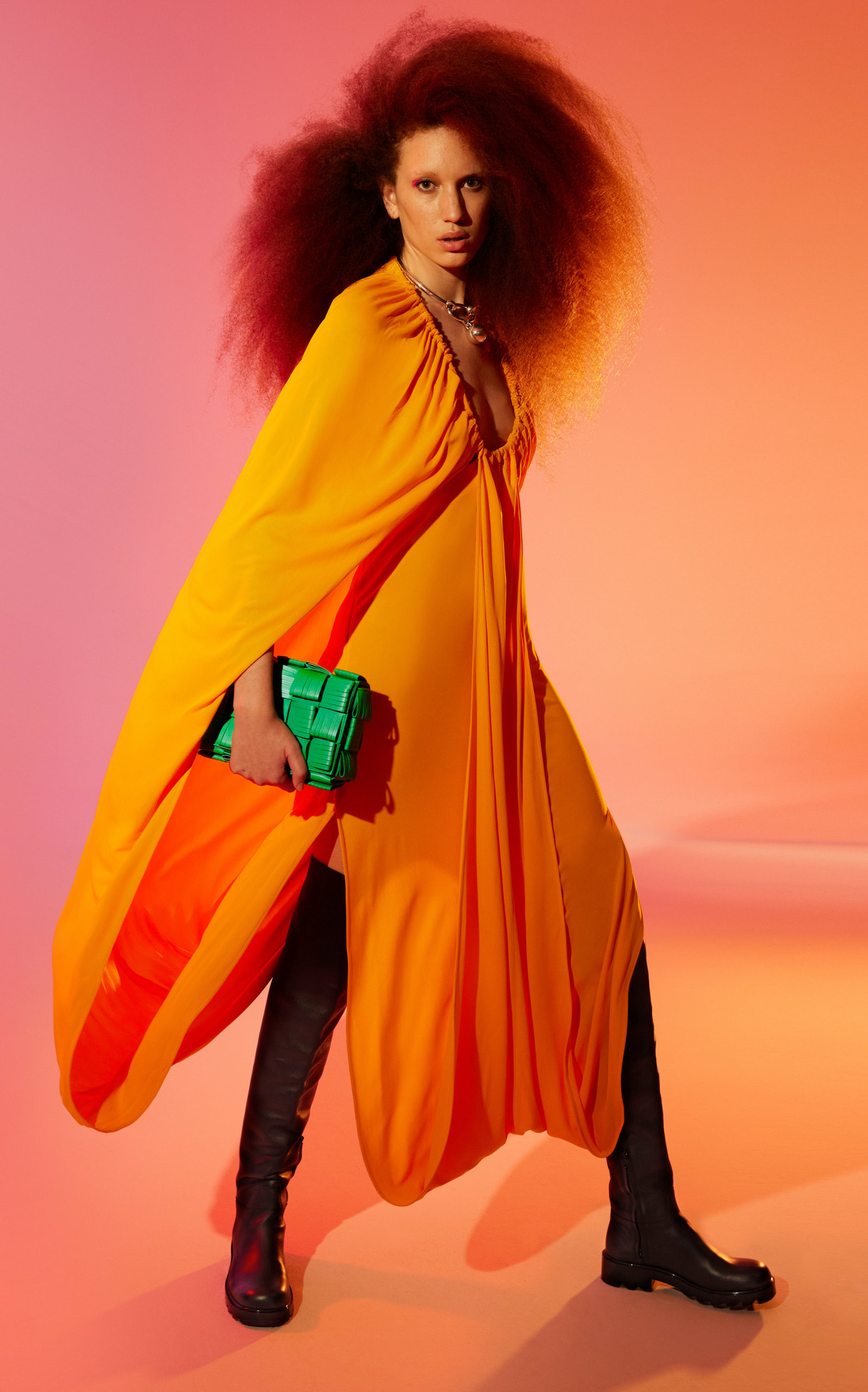 The Cassette Fringed Leather Bag green - 3