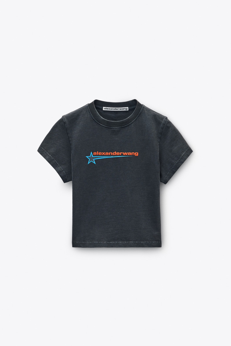 Black Crystal Hotfix Star Jersey Tee 1