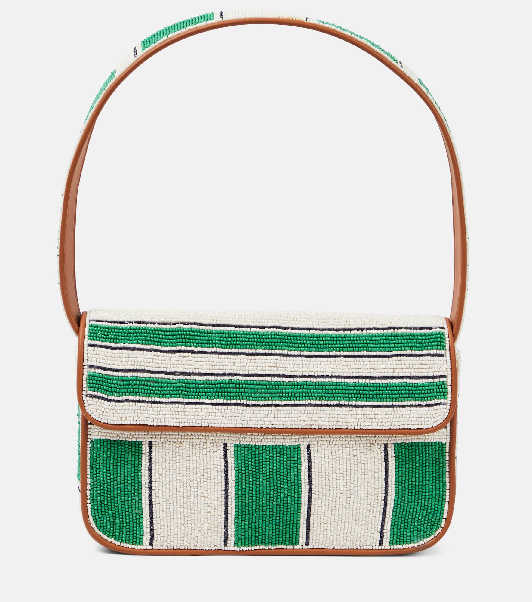 Tommy striped beaded shoulder bag - 1