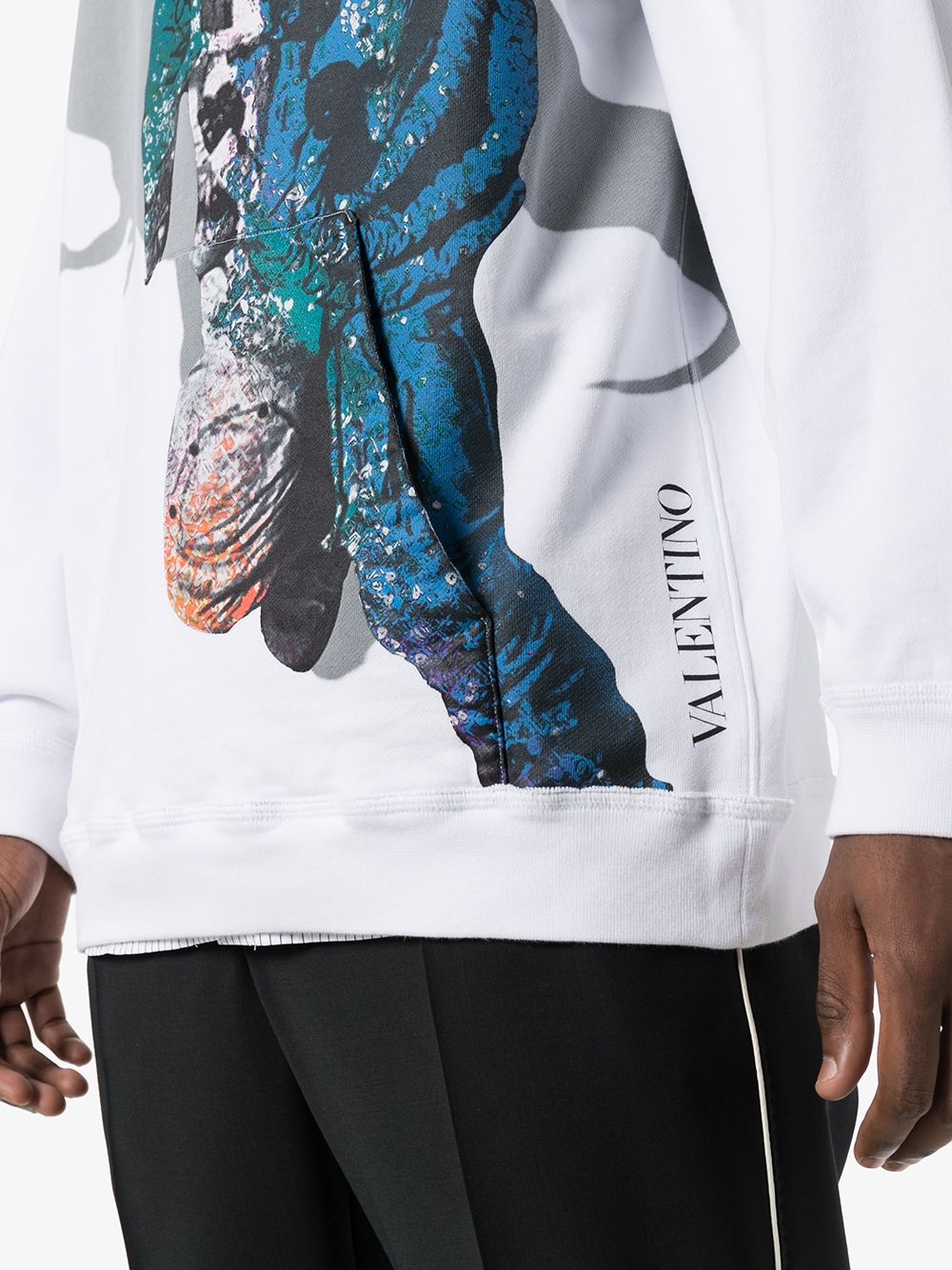 Spaceman print drawstring hoody - 5