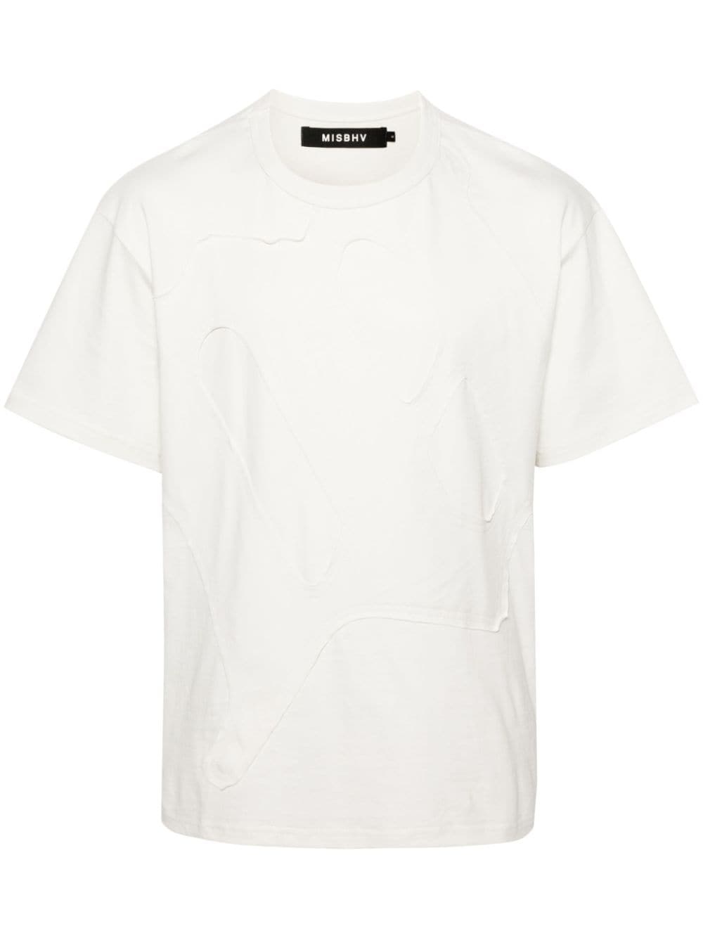 patchwork cotton T-shirt - 1