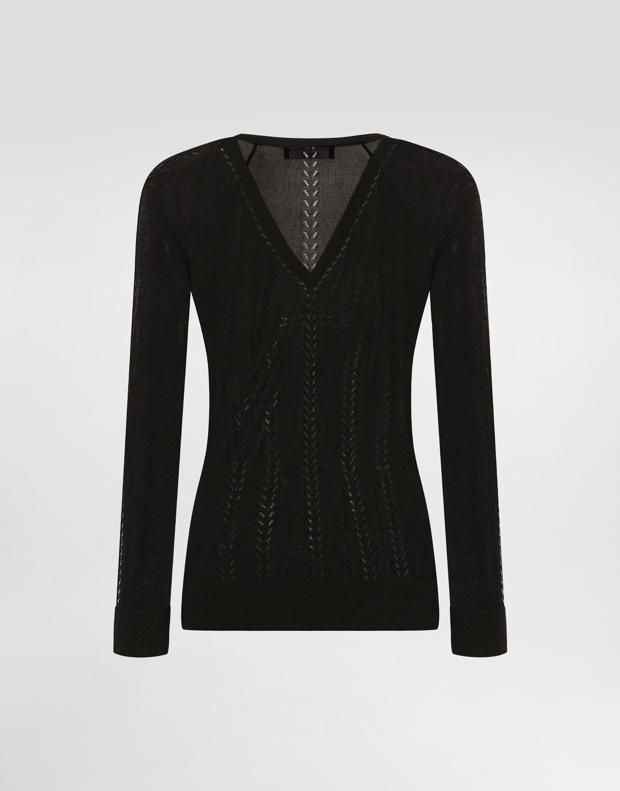 Silk v-neck sweater - 6