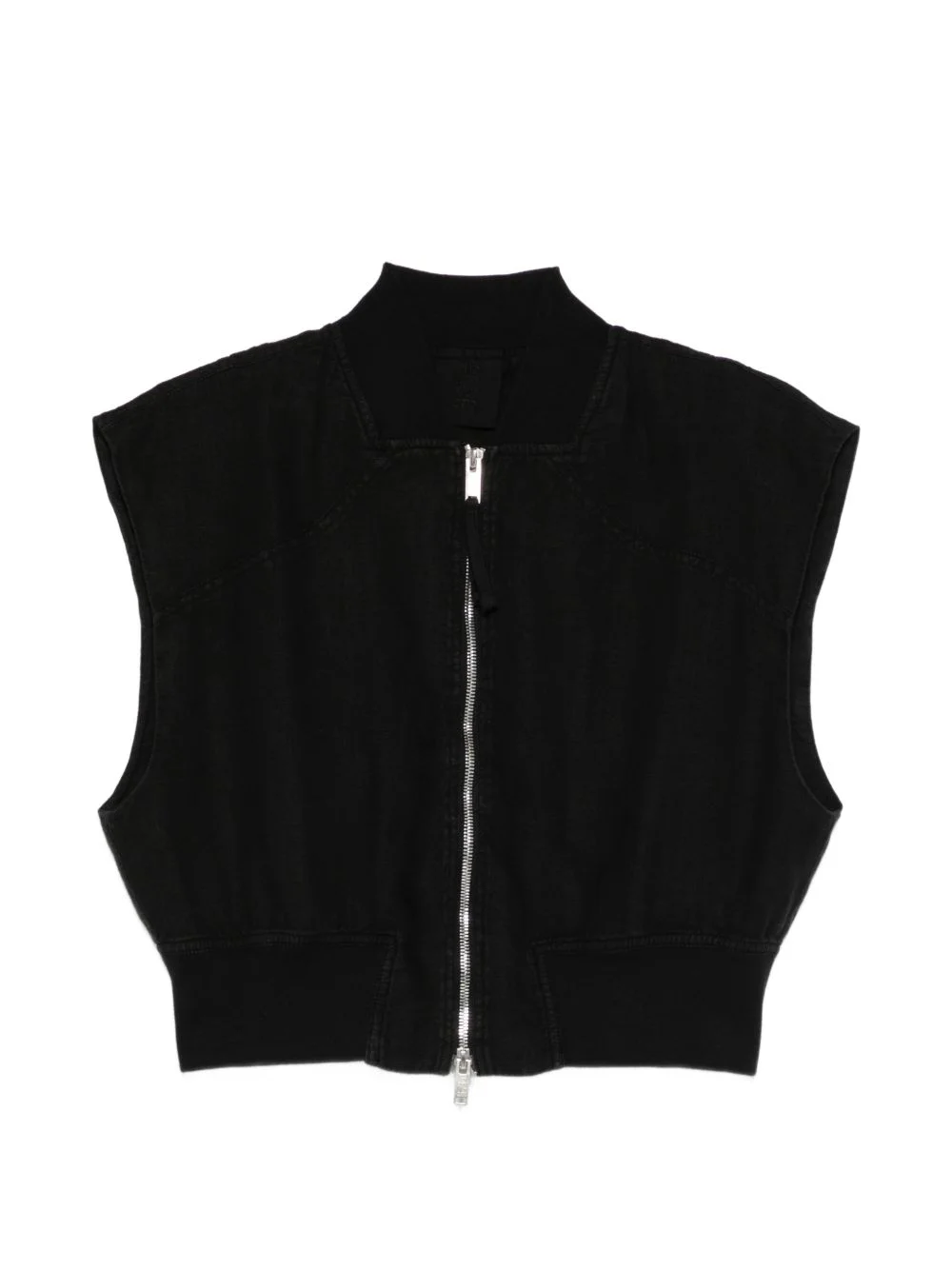 zip-up linen jacket - 1