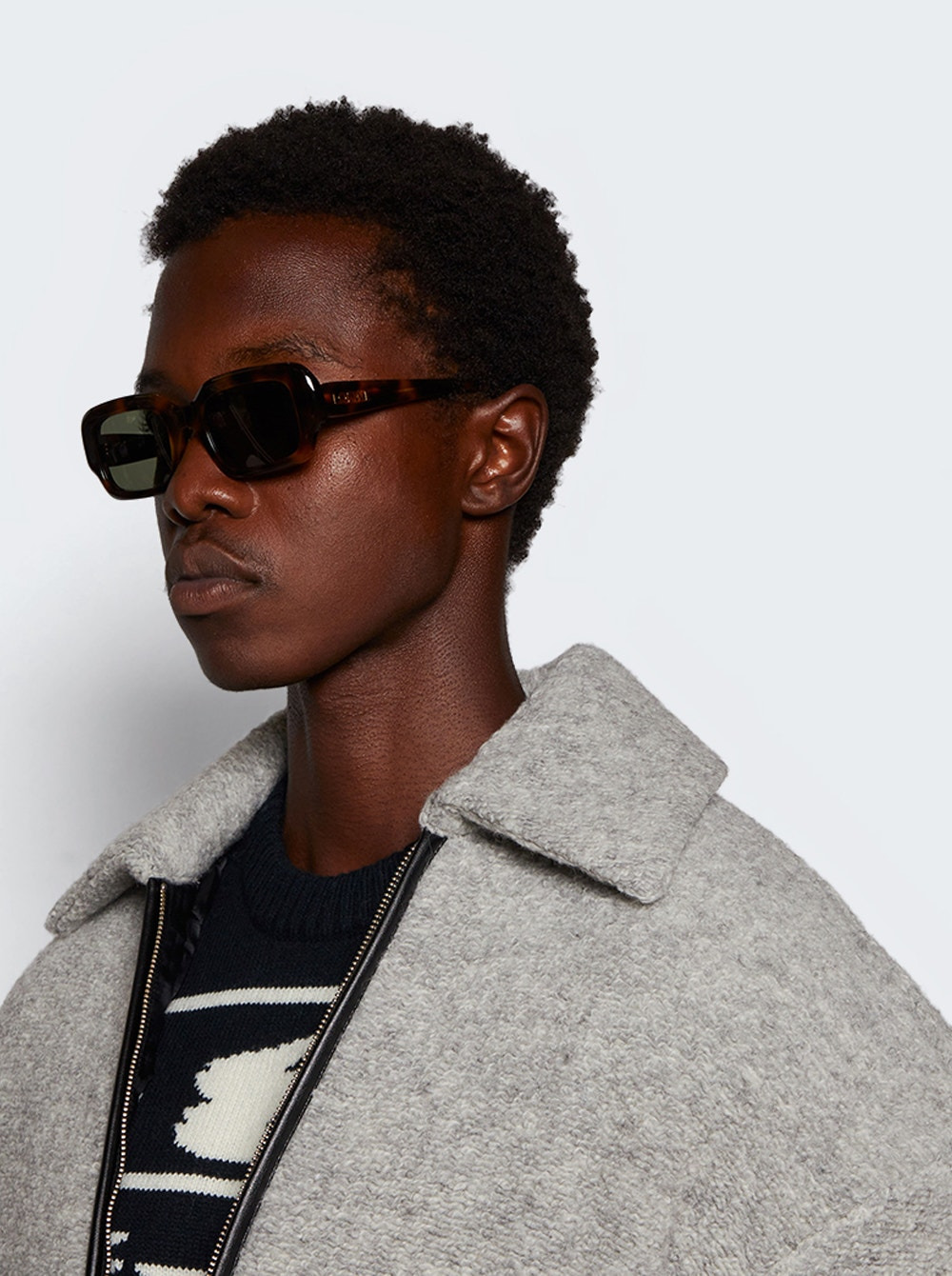 Slim Sunglasses Dark Havana And Green - 3