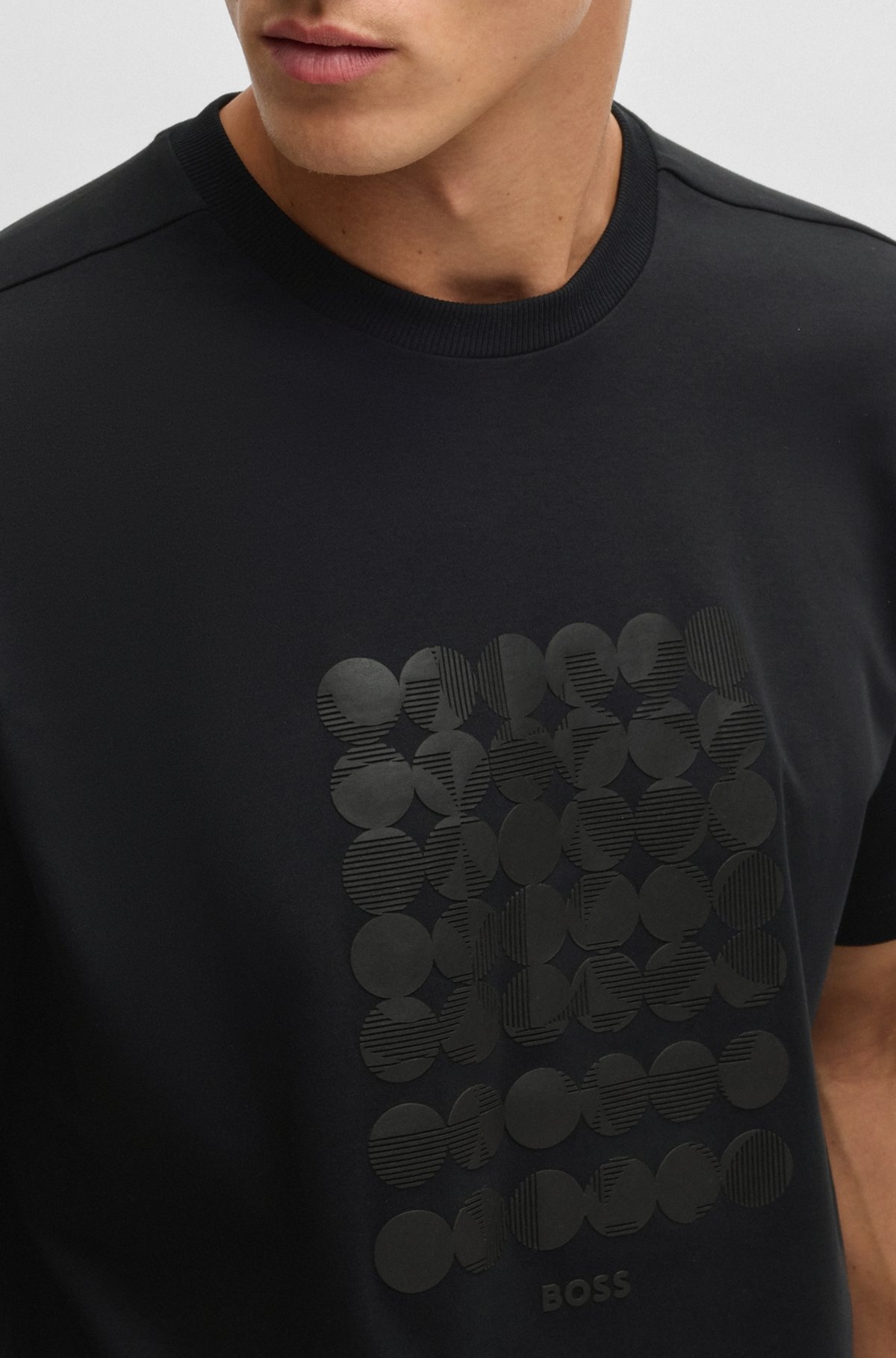 INTERLOCK-COTTON T-SHIRT WITH CIRCLE ARTWORK - 3