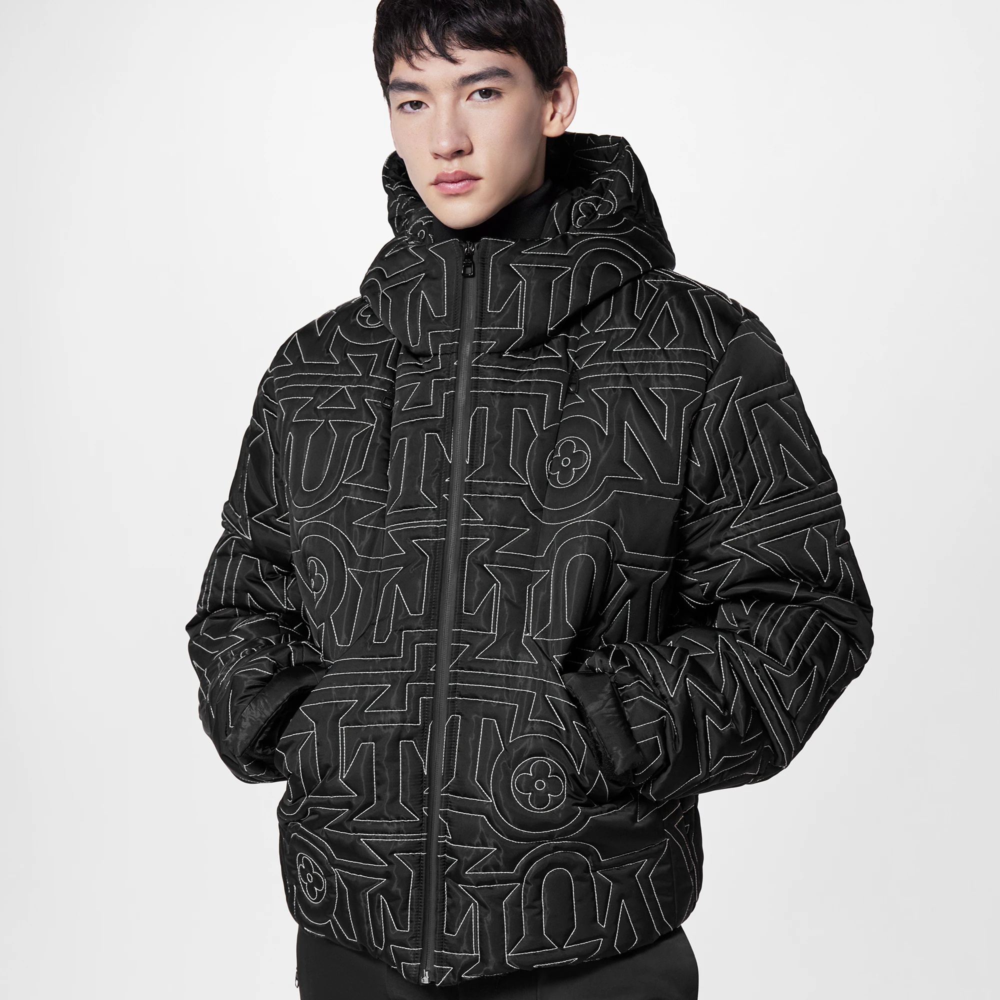 Louis Vuitton Allover Vuitton Snow Down Jacket | REVERSIBLE