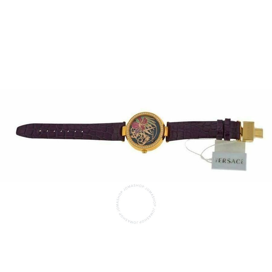 Versace Mystique Hibiscus Quartz Diamond Black Dial Ladies Watch I9Q81D9HI S702 - 5