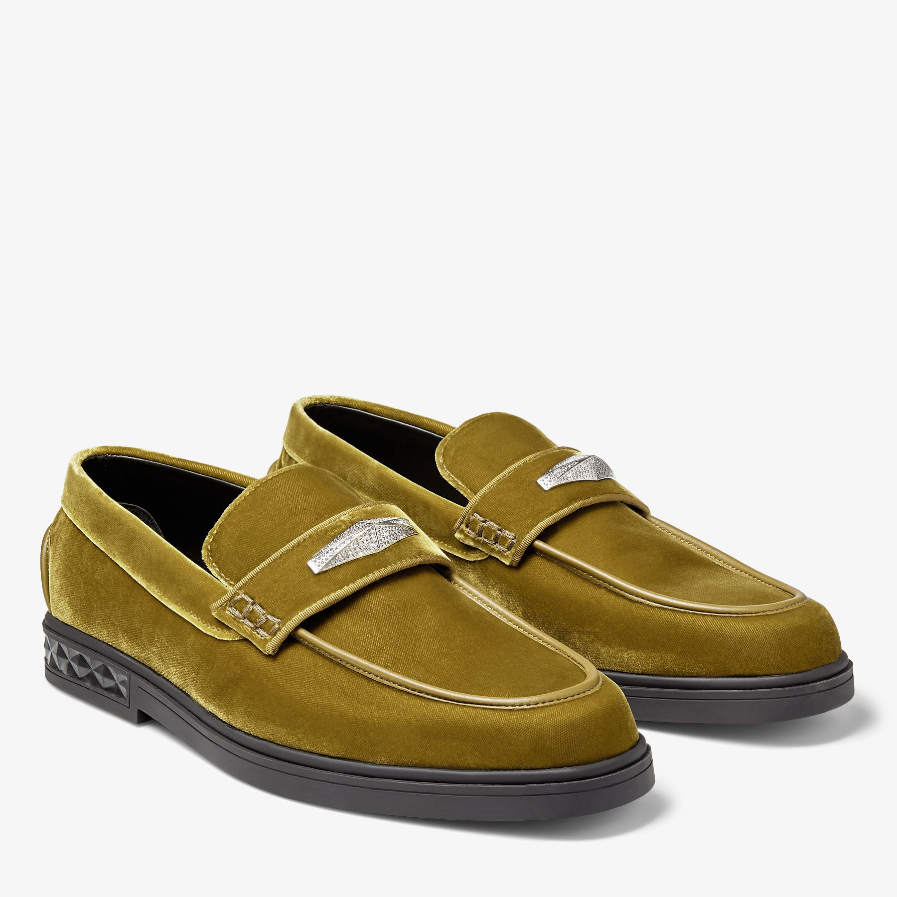 Josh Driver
Citrine Velvet Driver Shoes with Pavé Diamond - 2