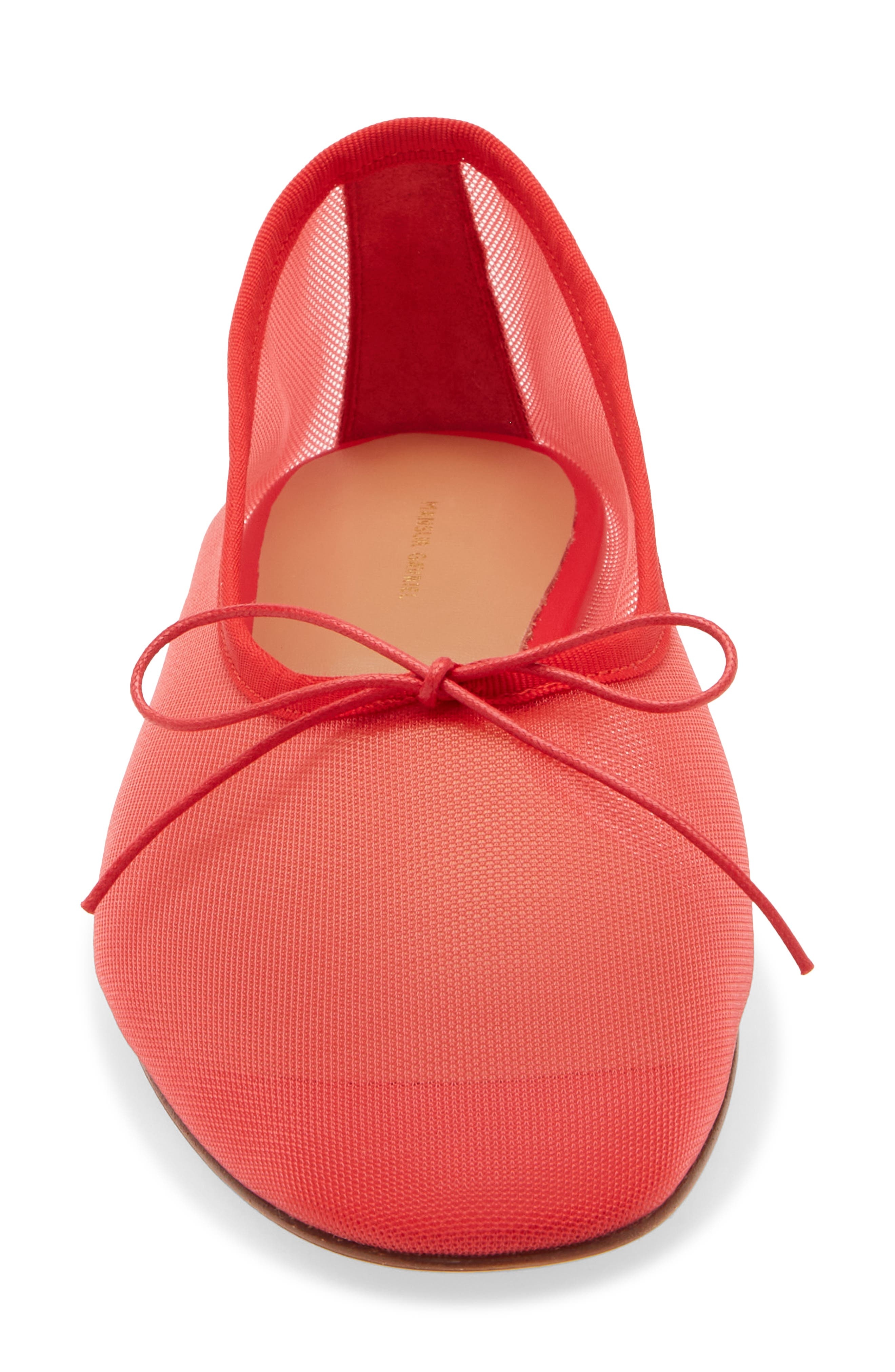 Mansur Gavriel Dream Mesh Ballerina Flat in Bright Red at Nordstrom - 4